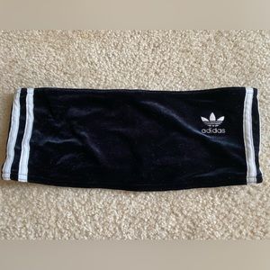 NWOT Adidas black Velvet tube top Size Small
